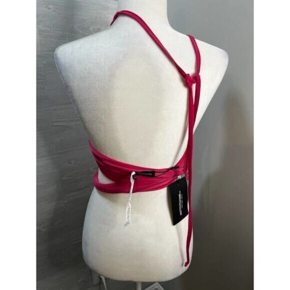 Pretty Little Thing PLUNGE RING DETAIL BRALETTE Size 4 NWT - Picture 5 of 7